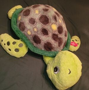 Large 25" Plush Green Sea Turtle Stuffed Animal Big Pillow With Tags